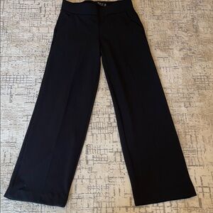 Woman's Hi Rise Black Wide Leg Stretch Pants For Office or Casual